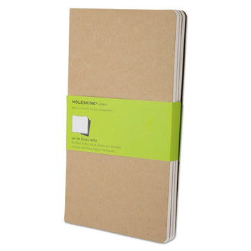 Moleskine® Cahier Journal, 1 Subject, Unruled, Brown Kraft Cover, 8.25 X 5, 80 Sheets, 3-pack freeshipping - TVN Wholesale